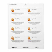 Egg Handling Instruction Sticker Carton Care Label (Full Sheet)