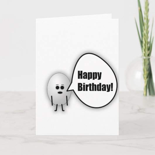 Egg Happy Birthday Card Kaart (Voorkant)