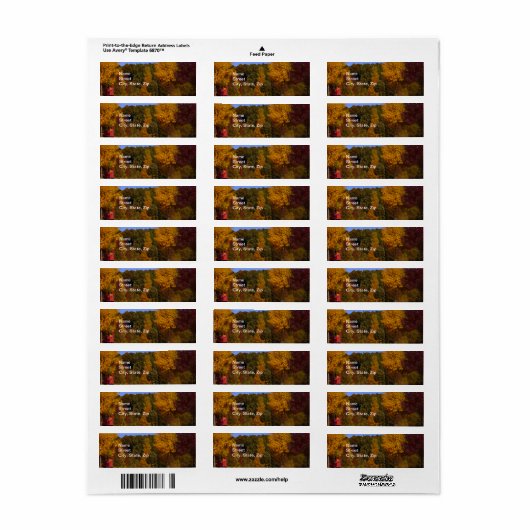 Egg Harbour, WI Herfst Season with Trolley Car Etiket (Full Sheet)