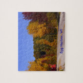 Egg Harbour, WI Herfst Season with Trolley Car Legpuzzel (Verticaal)