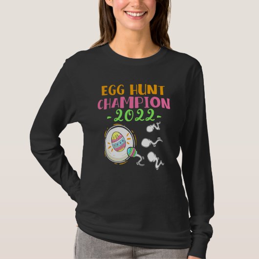 Egg Hunt Champion mama Pap Paaszwangerschap Announ T-shirt (Voorkant)