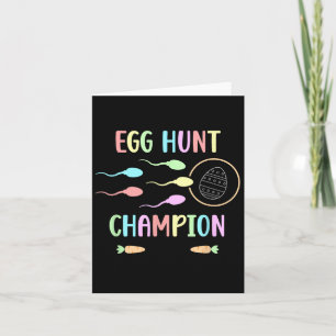 Egg Hunt Champion Mannen Easter zwangerschapsaanko Kaart