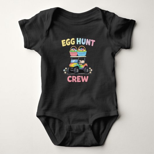 Egg Hunt Crew Kids Easter Holiday Romper (Voorkant)