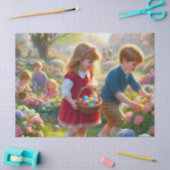 Egg Hunt Kinderen met Pasen Tissuepapier (Craft)