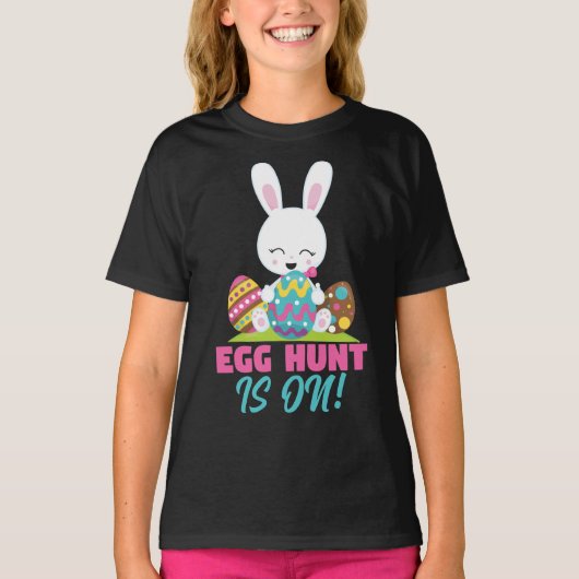 Egg Hunt op paasvakantie T-shirt (Voorkant)