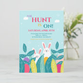 Egg Hunt Pasen Kaart (Staand voorkant)