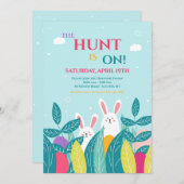 Egg Hunt Pasen Kaart (Voorkant / Achterkant)