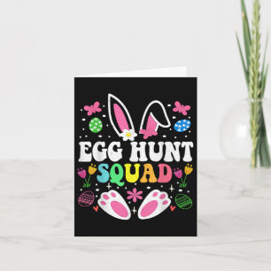 Egg Hunt Squad Egg Hunt Crew Family Happy Easter B Kaart