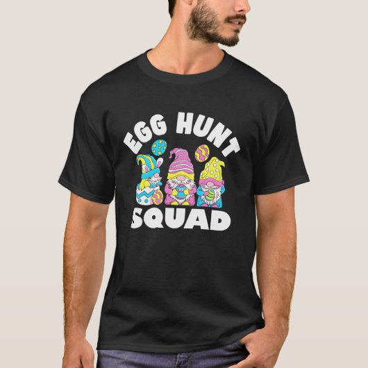Egg Hunt Squad Gnomes Easter Day Bunny T-shirt (Voorkant)