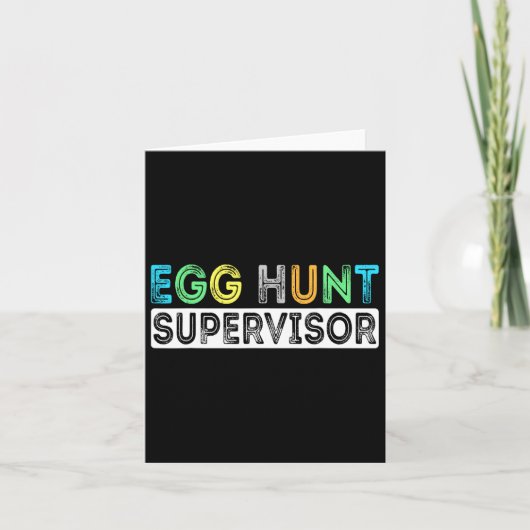 Egg Hunt Supervisor Easter Egg Hunting Party voor Kaart (Voorkant)