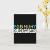 Egg Hunt Supervisor Easter Egg Hunting Party voor Kaart (Gele Bloem)
