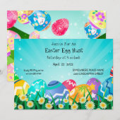 Egg Hunt Uitnodiging – Leuk & Feestelijk Pasen (Voorkant / Achterkant)