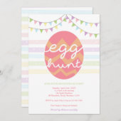 Egg Hunt Uitnodiging/Paasjacht Uitnodiging (Voorkant / Achterkant)