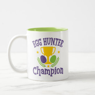 Egg Hunter Champion Moderne Paasvakantie Tweekleurige Koffiemok