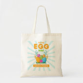 Egg Hunter Gepersonaliseerde Paasei Kinder Canvas Tote Bag (Voorkant)