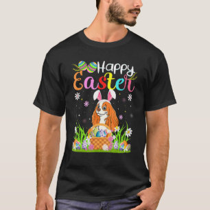 Egg Hunting Bunny Cavalier King Charles Spaniel do T-shirt