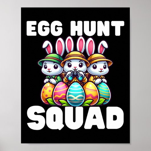 Egg Hunting Squad Graphic Easter Egg Hunt Easter D Poster (Voorkant)