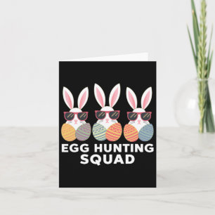 Egg Hunting Squad Jongens Meisjes Pasen Familie Kaart