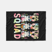 Egg Hunting Squad Paasdag Bunny Egg Hunt Happy Fleece Deken (Voorkant (Horizontaal))