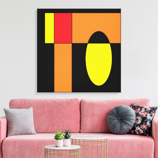 Egg Invader II - Ken Gage Abstracte kunst Canvas Afdruk (Insitu (Woonkamer))