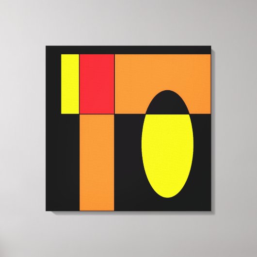 Egg Invader II - Ken Gage Abstracte kunst Canvas Afdruk (Voorkant)