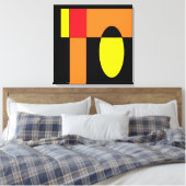 Egg Invader II - Ken Gage Abstracte kunst Canvas Afdruk (Insitu (Slaapkamer))