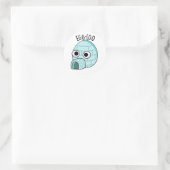 Egg-loo Funny Egg Pun Ronde Sticker (Tas)