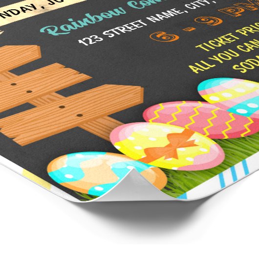 Egg My Yard Fundraiser sjabloon Poster (Hoek)