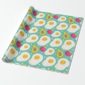 Egg Pattern Wrapping Paper Cadeaupapier (Uitgerold)