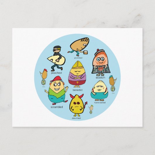 Egg Puns Briefkaart (Voorkant)