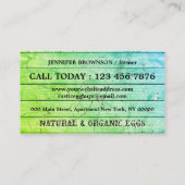 Egg  Rustiek Boerderij retro Groen Visitekaartje (Achterkant)