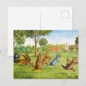 Egg & Spoon Race by Louis Wain Briefkaart (Voorkant / Achterkant)