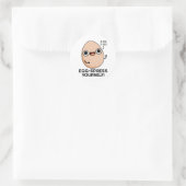 Egg spress Yourself Funny Egg Pun Ronde Sticker (Tas)
