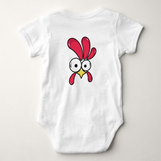 EGG-STRA Cute Rooster Romper (Achterkant)