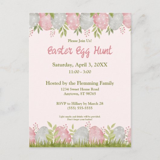 Egg-stra Sweet  Easter Egg Hunt Briefkaart (Voorkant)