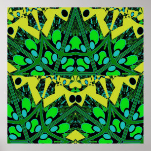 Egg Theory III - Ken Gage Abstract Poster