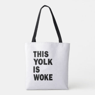 Egg Trending Funny Humor Deze dooier is wakker Draagtas