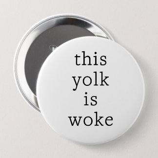 Egg Trending Funny Humor Deze dooier is wakker Ronde Button 4,0 Cm