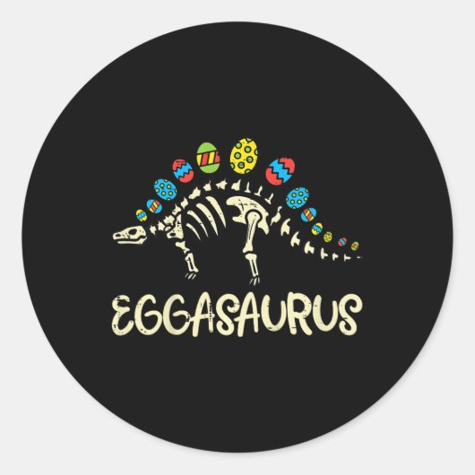 Eggasaurus Pasgebergte Stegosaurus Dinosaur Boys K Ronde Sticker (Voorkant)