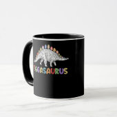 Eggasaurus Stegosaurus Egg Dinosaur Happy Pasen Mok (Voorkant links)