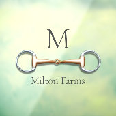 Eggbit Snaffle Bit Monogrammed Equestrian Window Raamsticker (Vel 3)