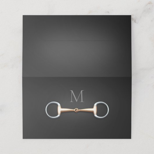 Eggbit Snaffle Bit Monogrammed Euqestrian (Buitenkant ongevouwen)