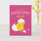 Eggcellent Chick - Carte Saint-Valentin (Fleur jaune)