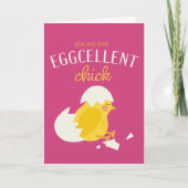 Eggcellent Chick - Valentijnsdag Kaart (Voorkant)