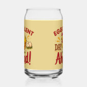 Eggcellent Day Ahead Funny Chicken Boerderij Blikvorm Glas (Links)
