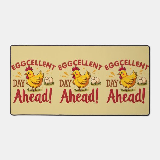 Eggcellent Day Ahead Funny Chicken Boerderij Bureaumat (Voorkant)
