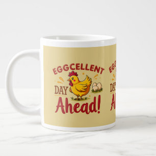 Eggcellent Day Ahead Funny Chicken Boerderij Extra Grote Beker