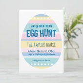 Eggcellent Easter Egg Hunt Invite Kaart (Staand voorkant)