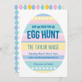 Eggcellent Easter Egg Hunt Invite Kaart (Voorkant / Achterkant)