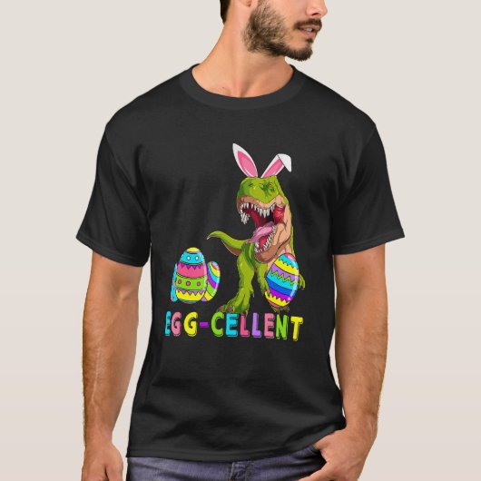 Eggcellent Eggs Cellent Hunter Dinosaurus Bunny Re T-shirt (Voorkant)